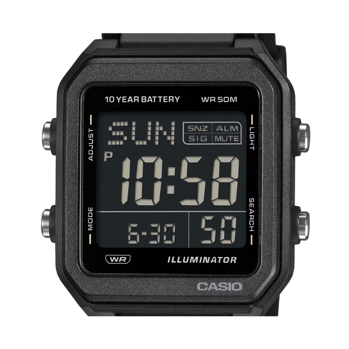 CASIO - Reloj Casio Para Hombre Deportivo Casual W-221H-1B Digital Negro