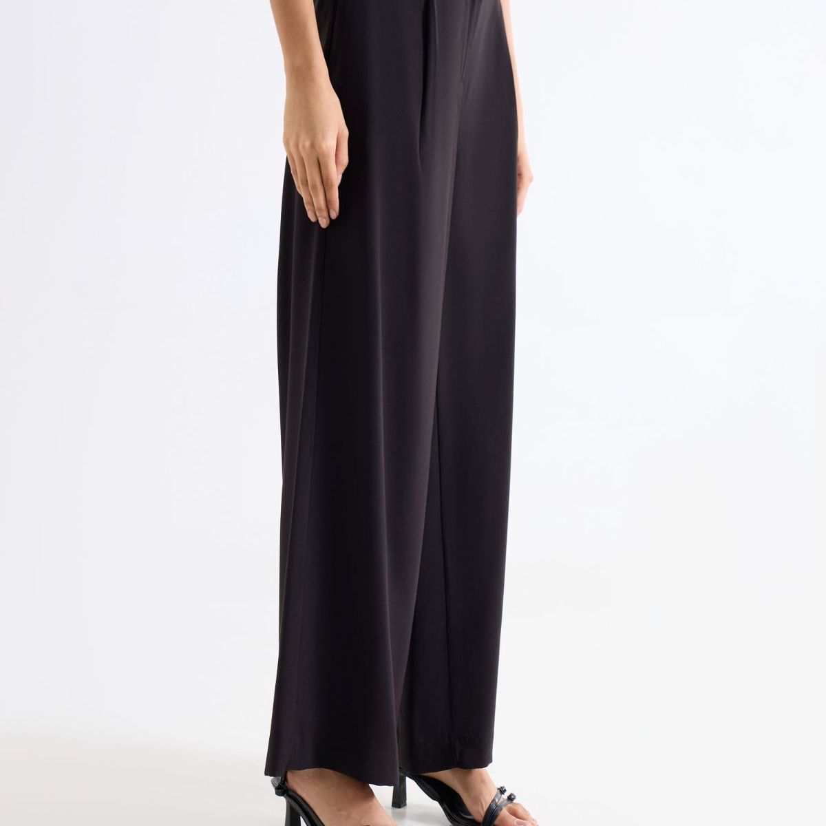 SEVEN SEVEN - Pantalón Tiro Alto Con Prenses  Para Mujer Negro Seven Seven