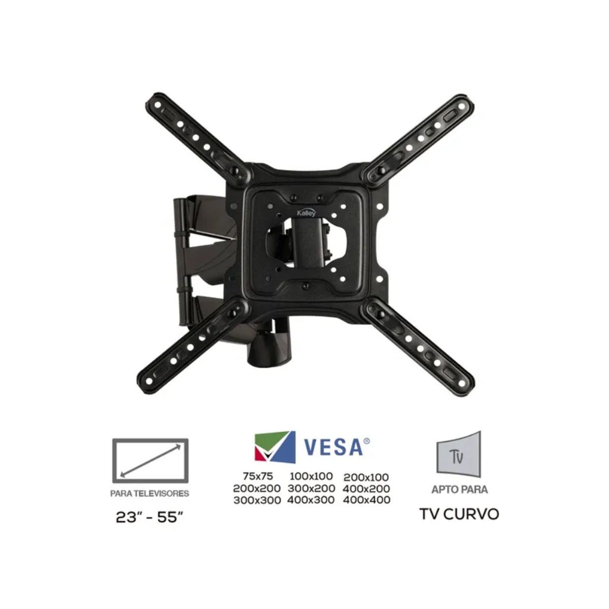 KALLEY - Base  Soporte KALLEY Brazo Flexible para televisores 23 a 55 K-STVBF2355