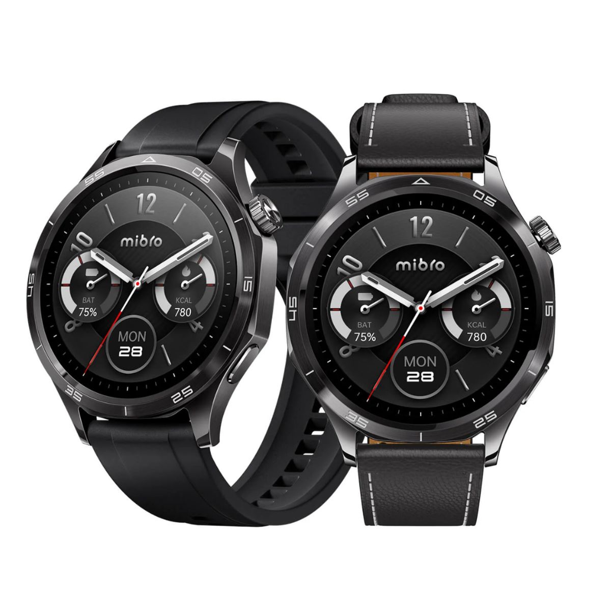 MIBRO - Reloj Inteligente Mibro Watch GT  Correa de Cuero + Correa de Silicona