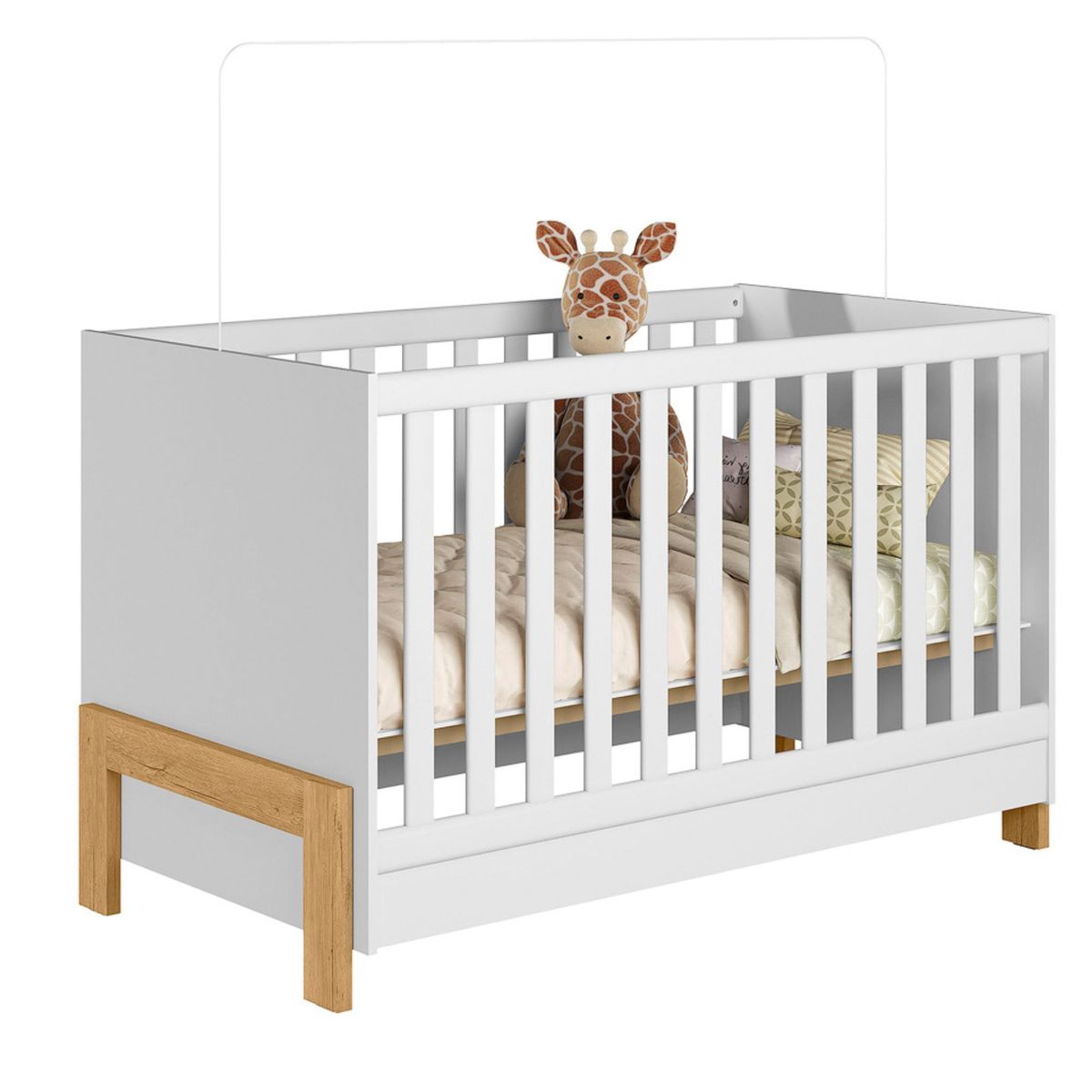 MUEBLES 2020 - Cuna Fantasia Blanco/Almendra