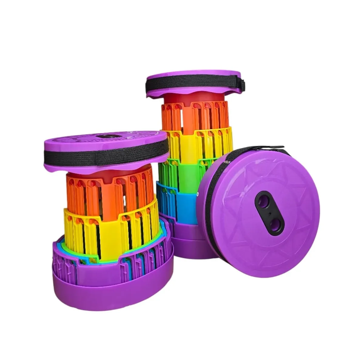 GENERAL - Silla Taburete Tipo Telescopio Portátil Retráctil DZ-7 Morado