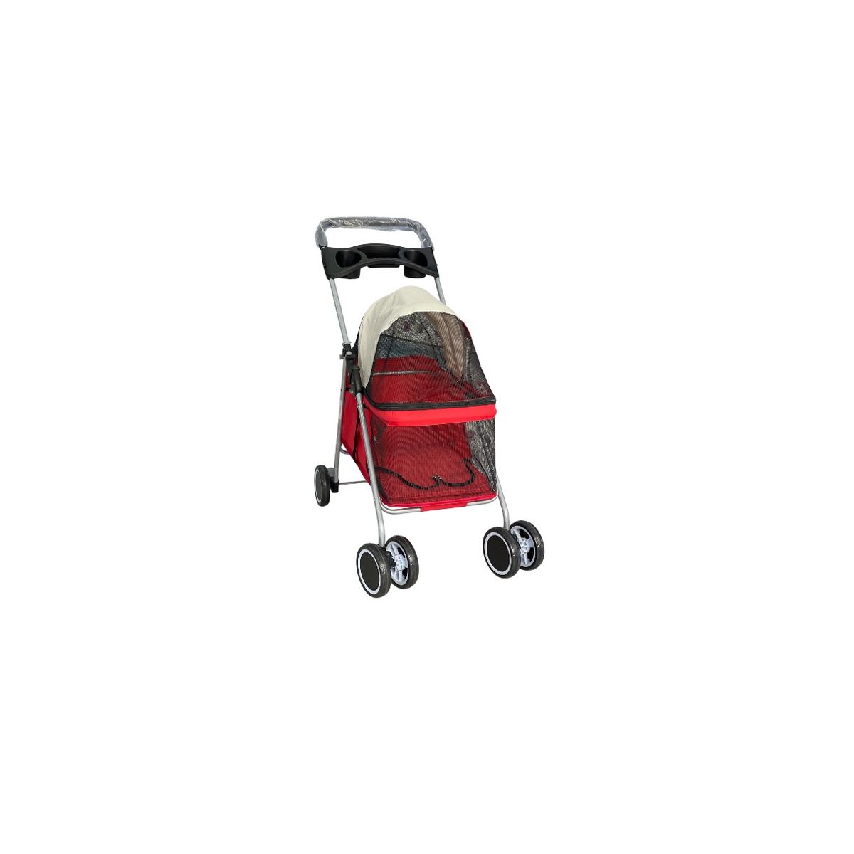 GENERICO - coche para mascotas de 4 ruedas, plegable e impermeable