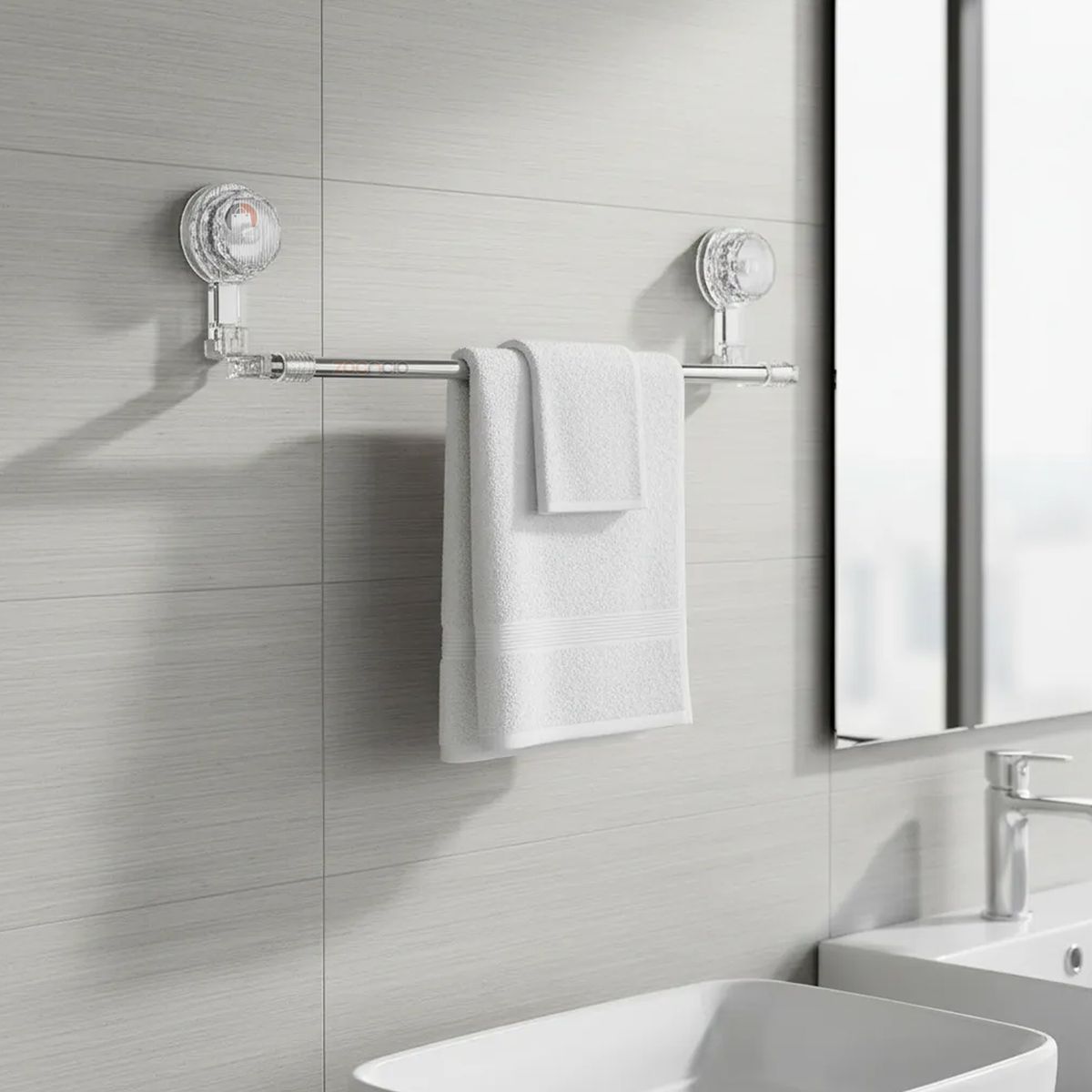 ZOCOCIO - Toallero De Pared Con Ventosa Retráctil Tendedero Ajustable