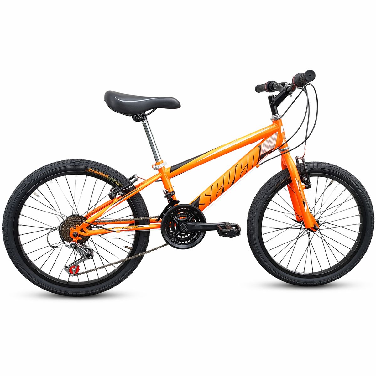 SEVEN - Bicicleta para Montaña Rin 20 para Niño / Naranja-Negro 2026