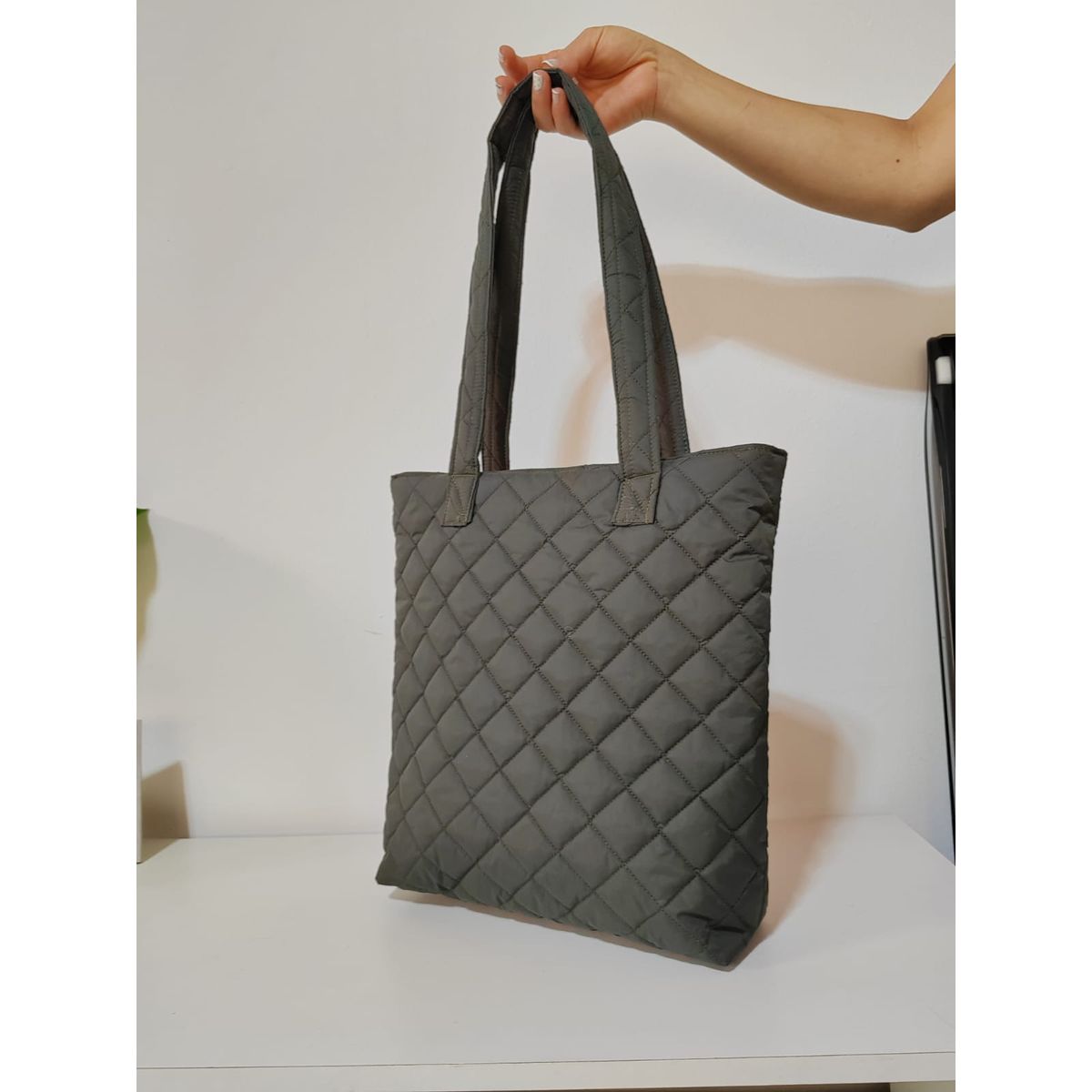 OEM - Bolso Mujer Tipo Tote Verde Militar Acolchado Amplio Con Cremallera  Bolso Casual Elegante Multiuso