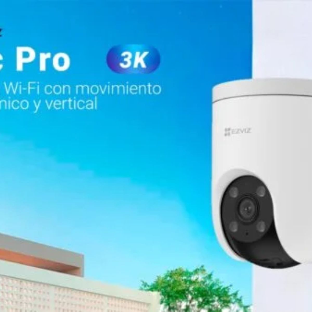 EZVIZ - Cámara Seguridad EZVIZ H8c 5MP WiFi Exterior 3K PTZ 360° IP Visión Nocturna Audio Bidireccional