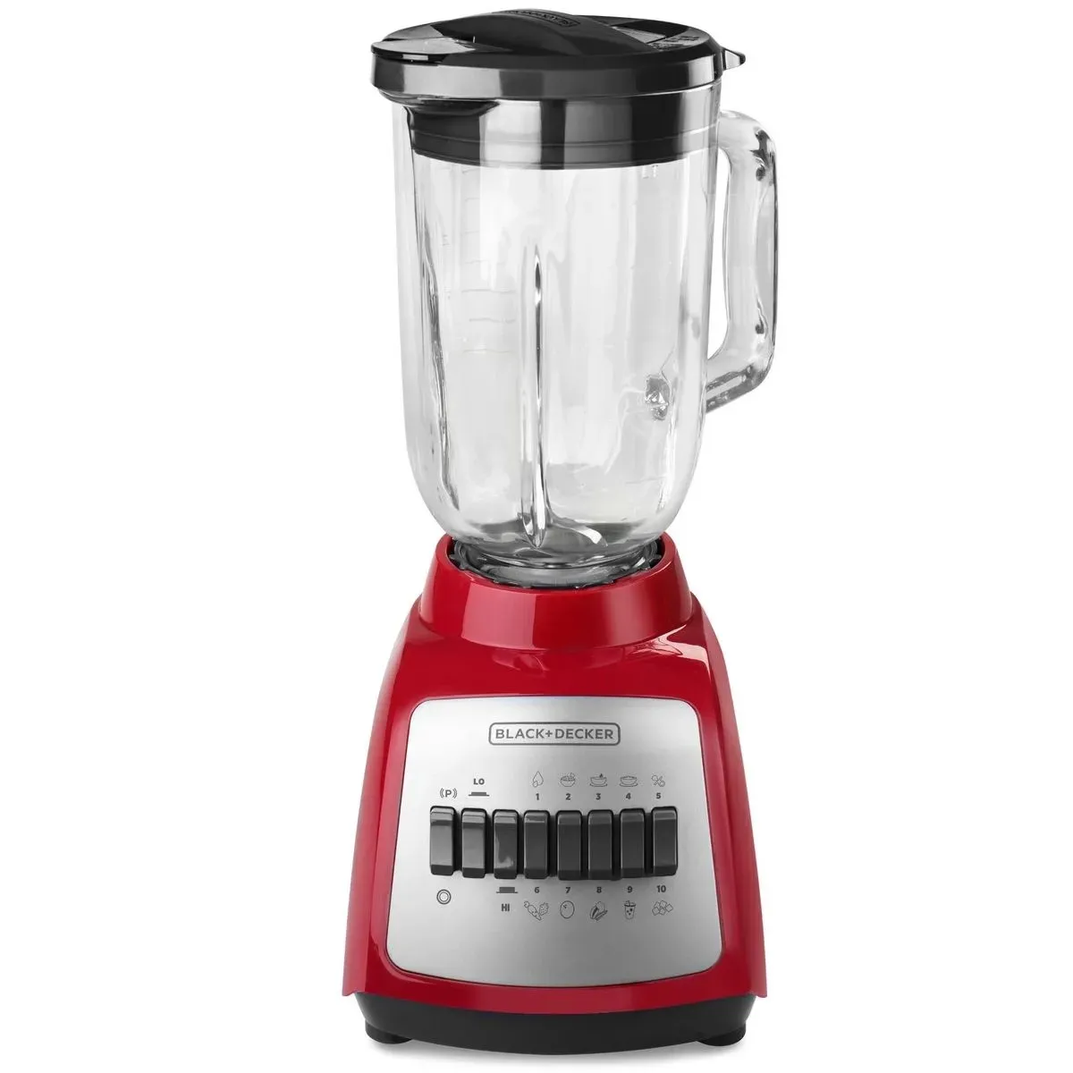 BLACK+DECKER - Licuadora Black+Decker 550W 4 Puntas ROJA