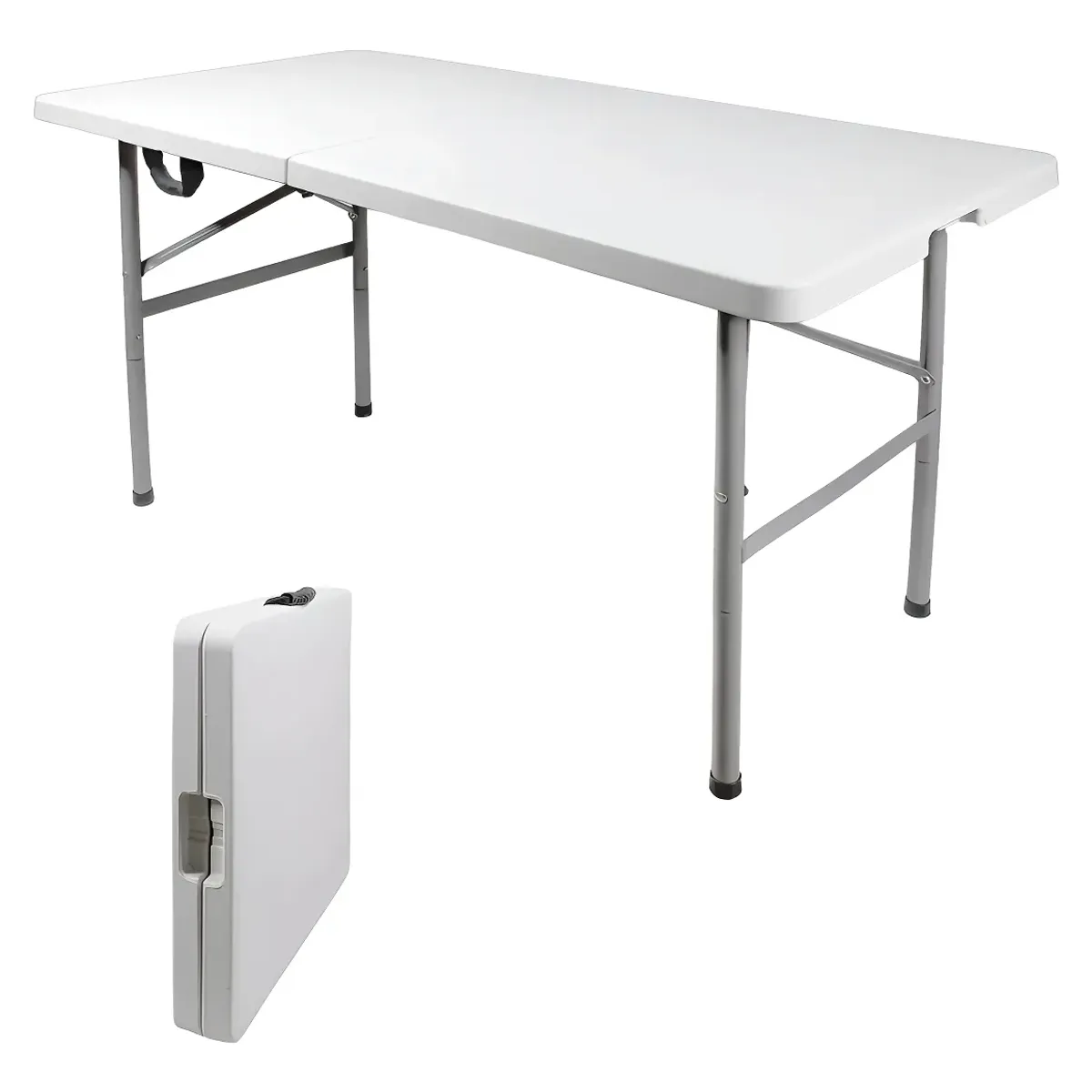 MAGNUX COMPANY - Mesa Plegable Magnux de 1.2 m con Diseño Portafolio y de Polietileno Blanca
