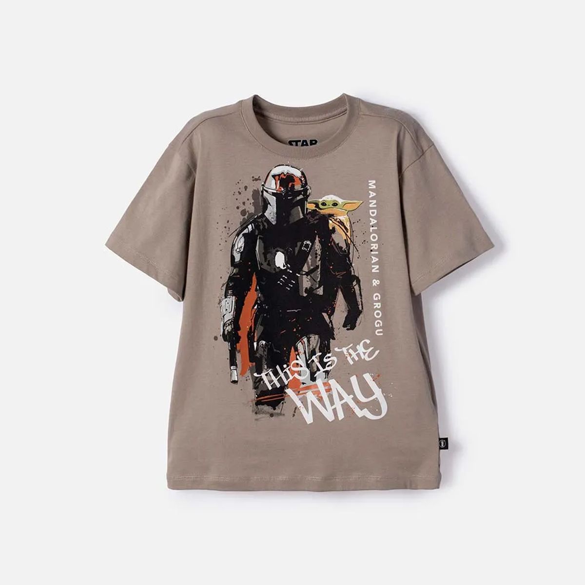 STAR WARS - Camiseta de Mandalorian manga corta verde para niño