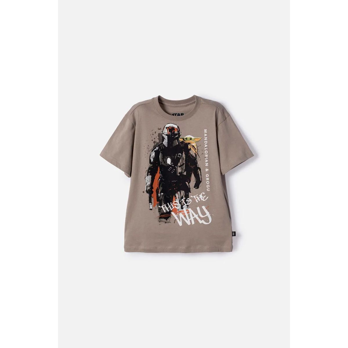STAR WARS - Camiseta de Mandalorian manga corta verde para niño
