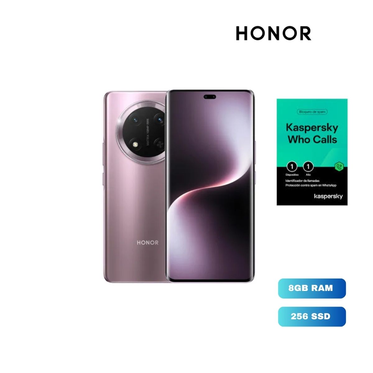 HONOR - HONOR MAGIC 7 LITE 5G VIOLETA – 8GB  RAM  + 8GB VIRTUALES 256GB + LICENCIA KASPERSKY