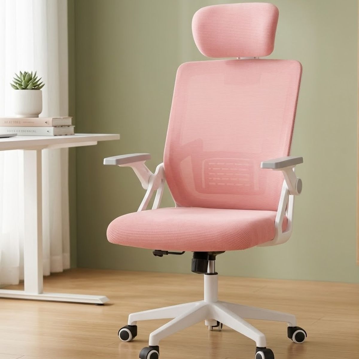 GENERICO - Silla De Oficina Ergonómica Lumi Reclinable Con Soporte Lumbar Y Malla