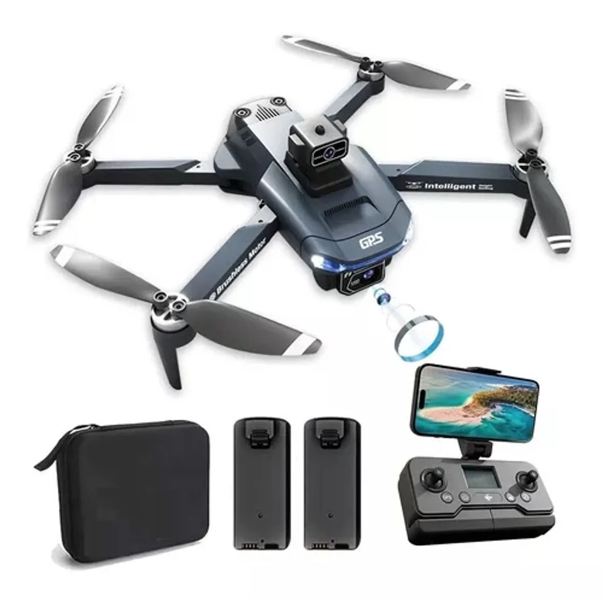AMERICAN GENERICS - Drone Profesional D31 Wifi Gps Con Cámara Dual HD y Motor Brushless
