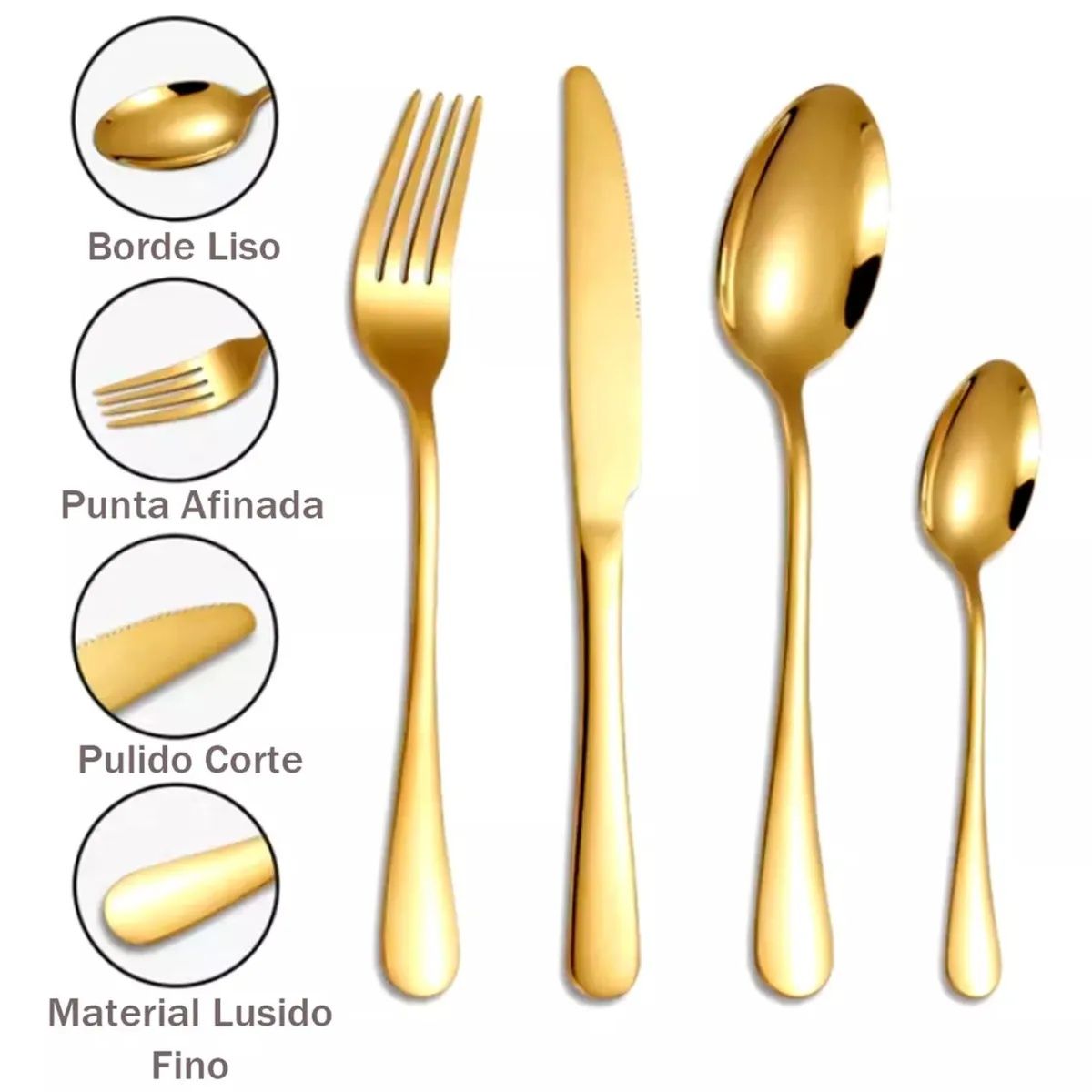 GENERICO - SET  DE CUBIERTOS ELEGANTES