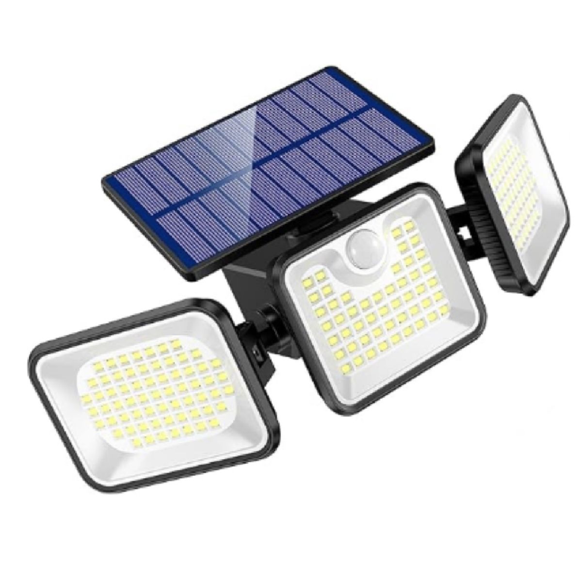 GENER - Lámpara Solar 3 cabezales Luz Led Exteriores De Pared Sensor