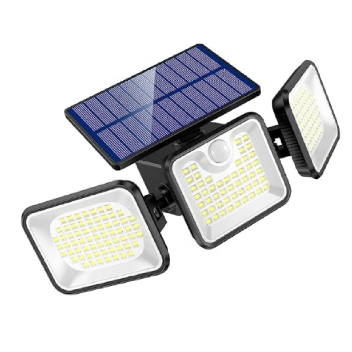 GENER - Lámpara Solar 3 cabezales Luz Led Exteriores De Pared Sensor