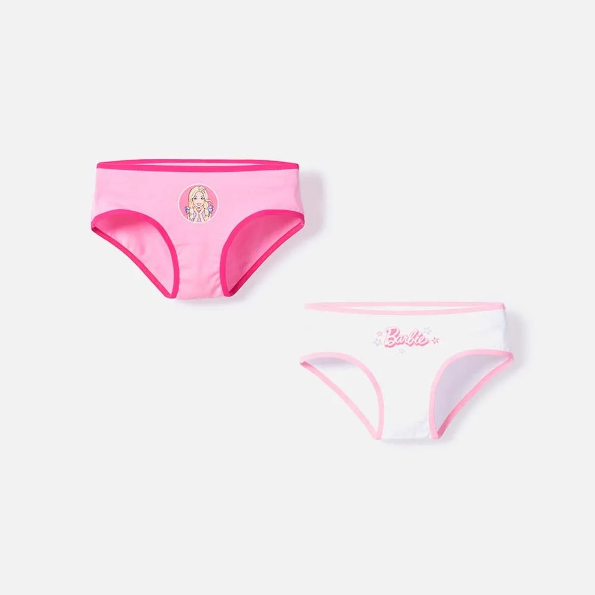 MATTEL - Pack X2 panties  de Barbie rosado estampado para niña
