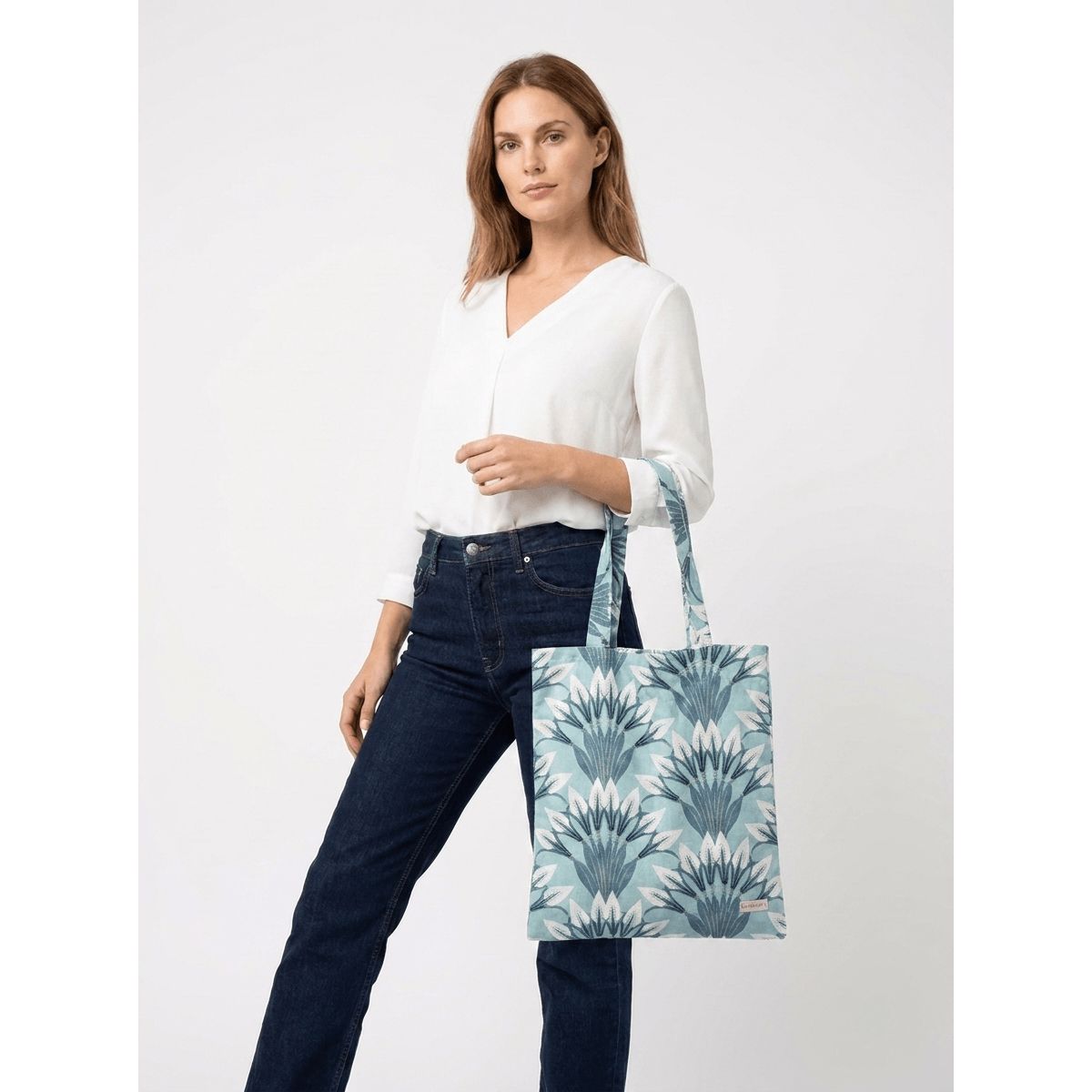 FRIOLENTA - Tote Bag Bolso Ecologico Elegante Formal Flores