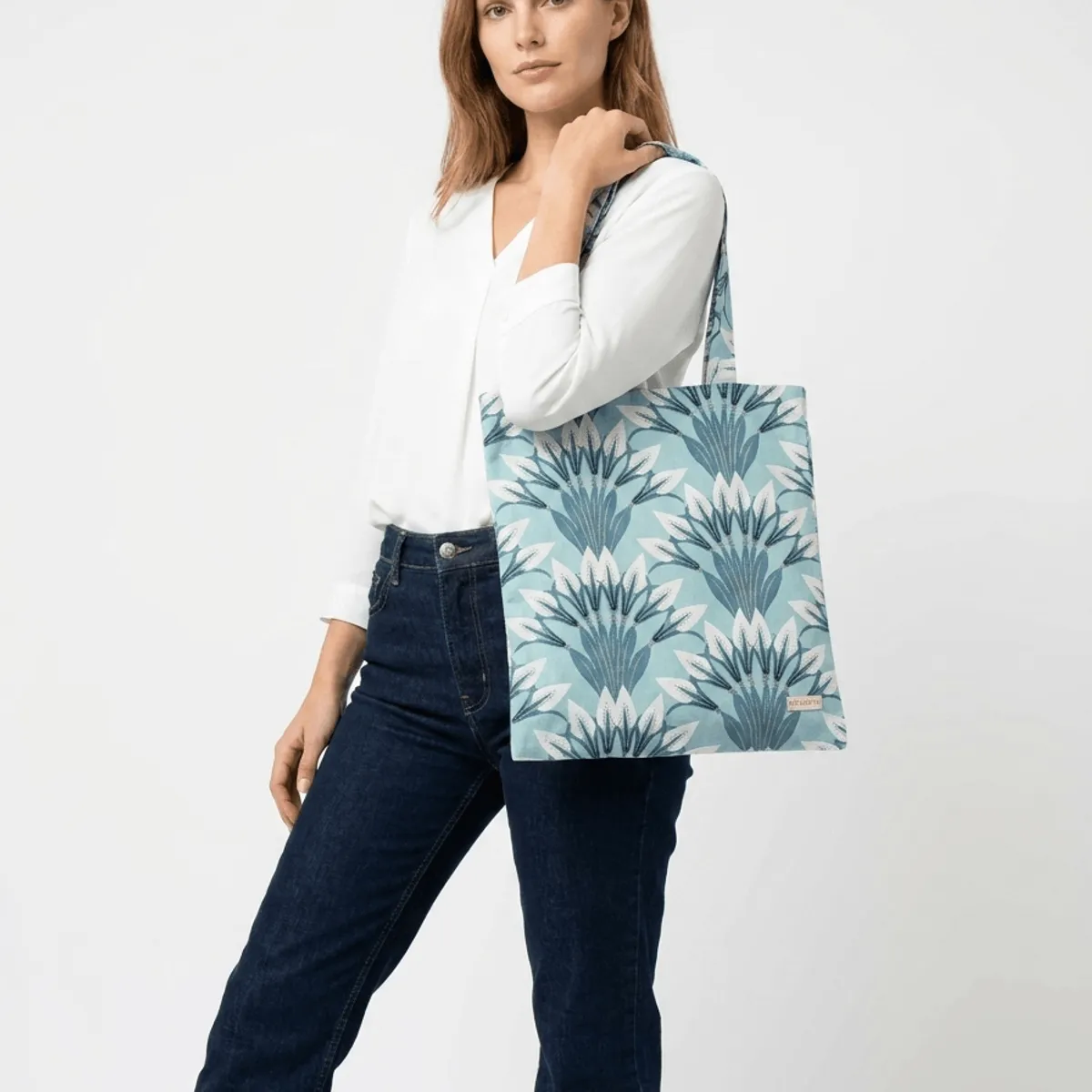 FRIOLENTA - Tote Bag Bolso Ecologico Elegante Formal Flores