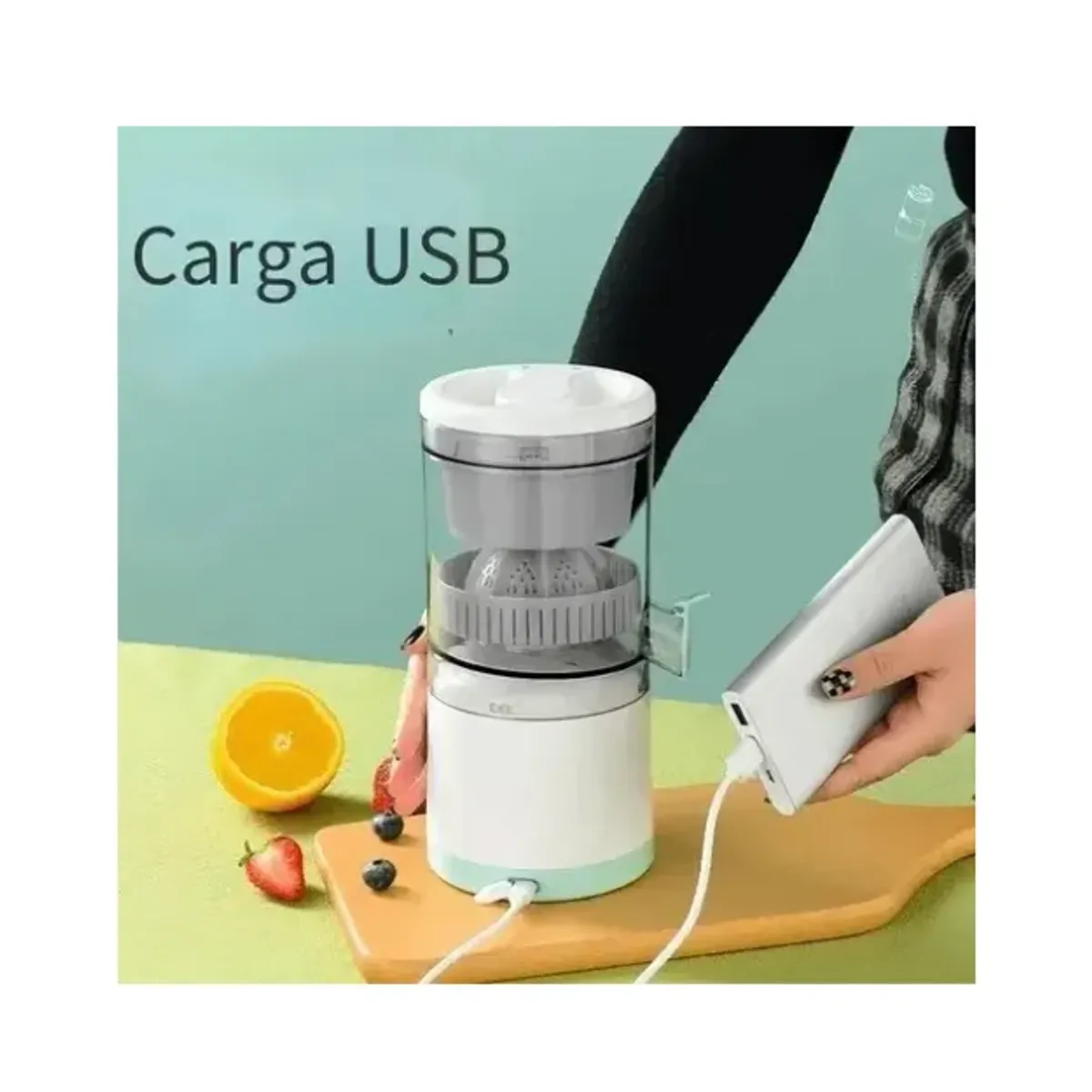 SHUGS - Exprimidor De Naranja Recargable Eléctrico Automático