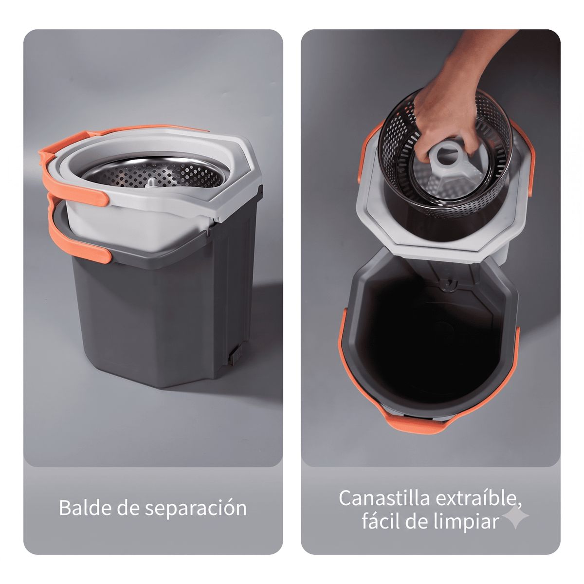 TY - Trapeador Supermop 360° Cubeta Separada Palo Largo