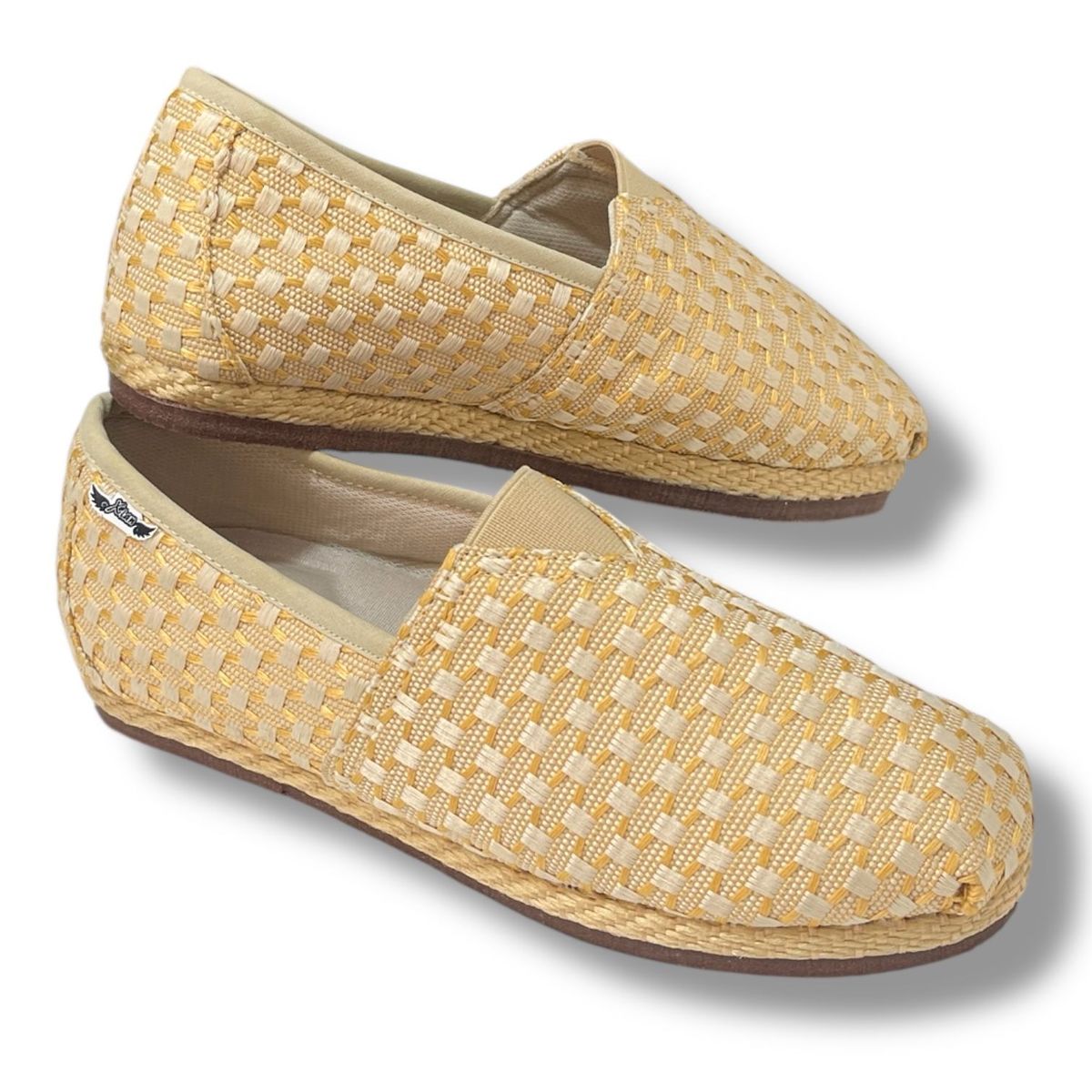 XIAN SHOES - Alpargatas Mujer Yute Malla Dorada Ref Y13