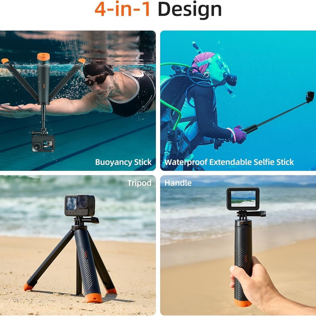 INNOVA - Selfie Stick Impermeable Go Pro Extension Ajustable