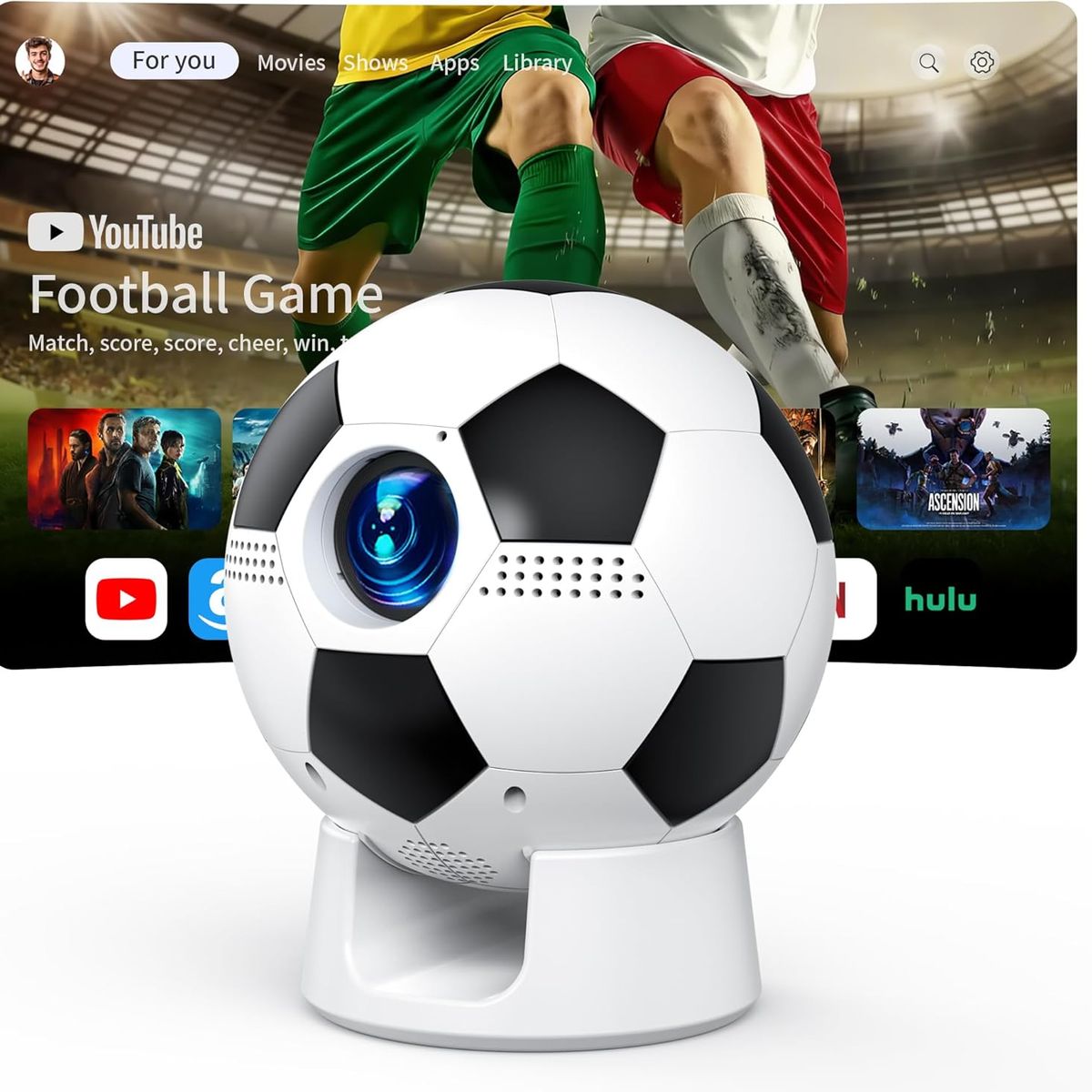 AMERICAN GENERICS - Proyector inteligente, Android 13 WiFi -Bluetooth del mundial