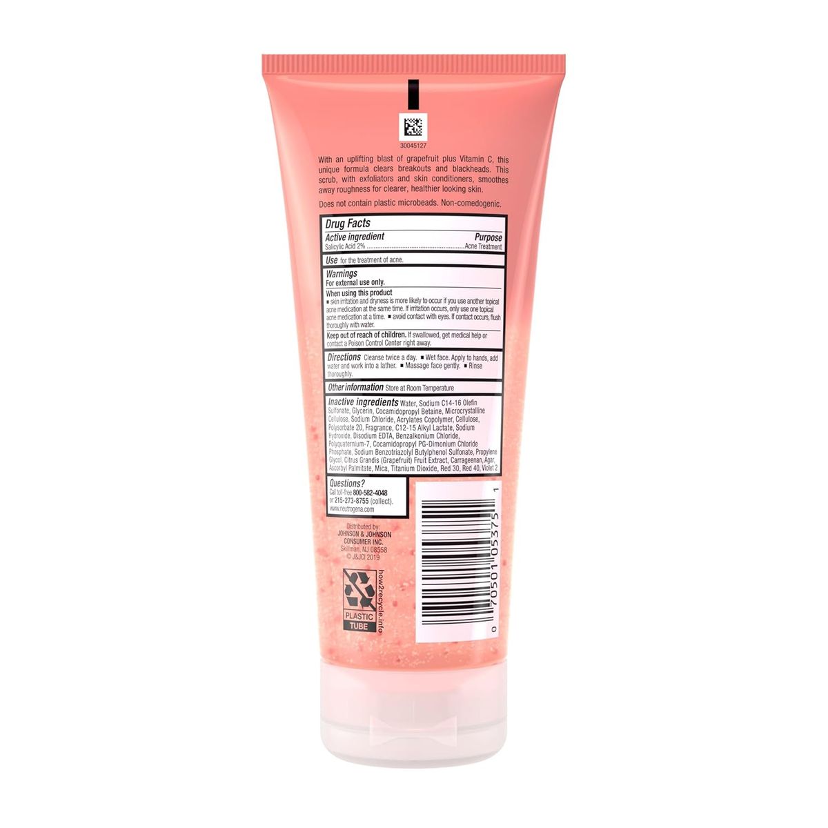 NEUTROGENA - Limpiador facial de Neutrogena para el acné sin aceite, Rosado