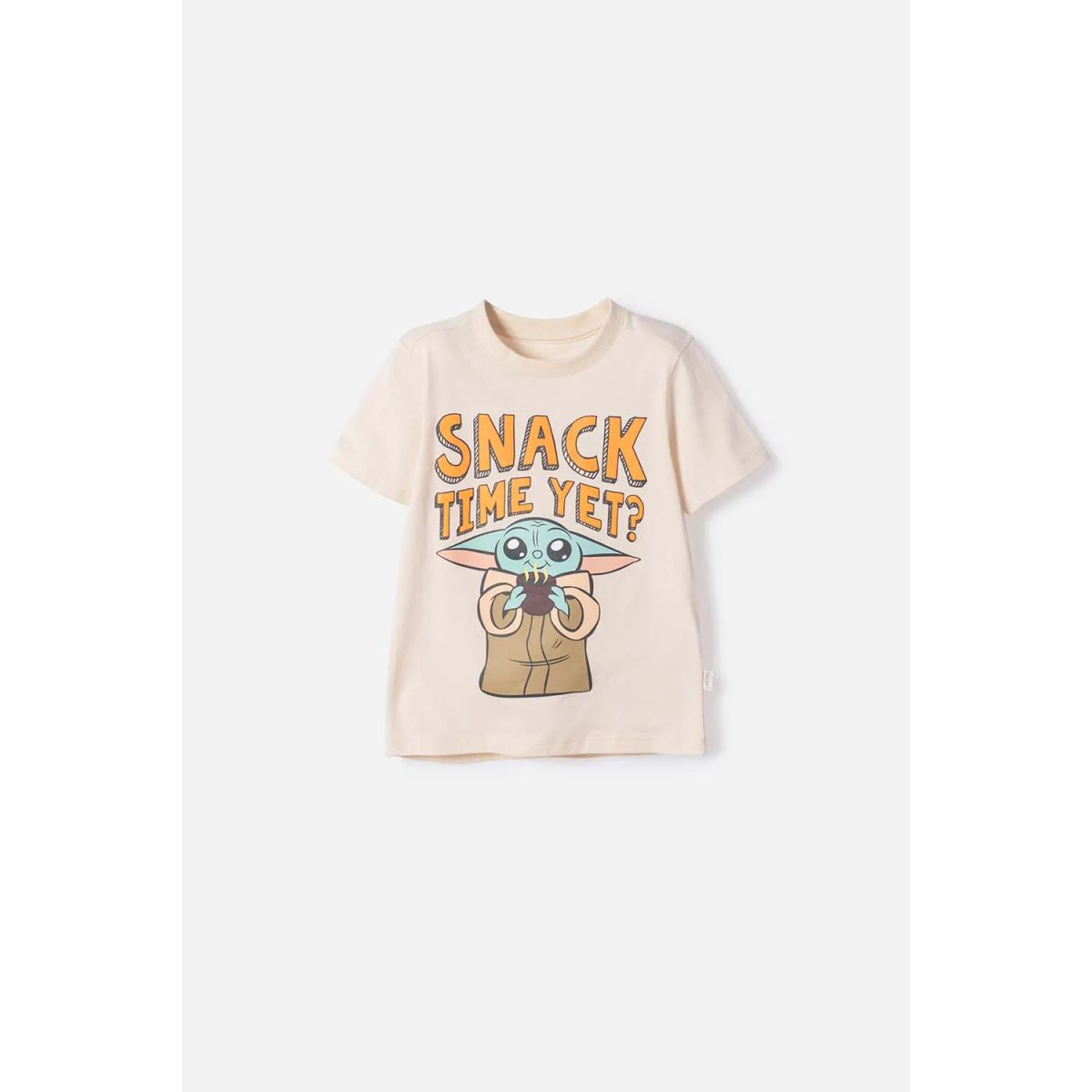 STAR WARS - Camiseta de Mandalorian manga corta almendra para niño 2T a 6T
