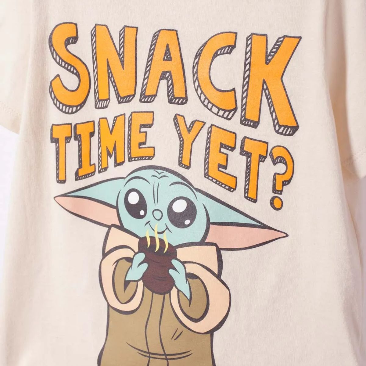 STAR WARS - Camiseta de Mandalorian manga corta almendra para niño 2T a 6T