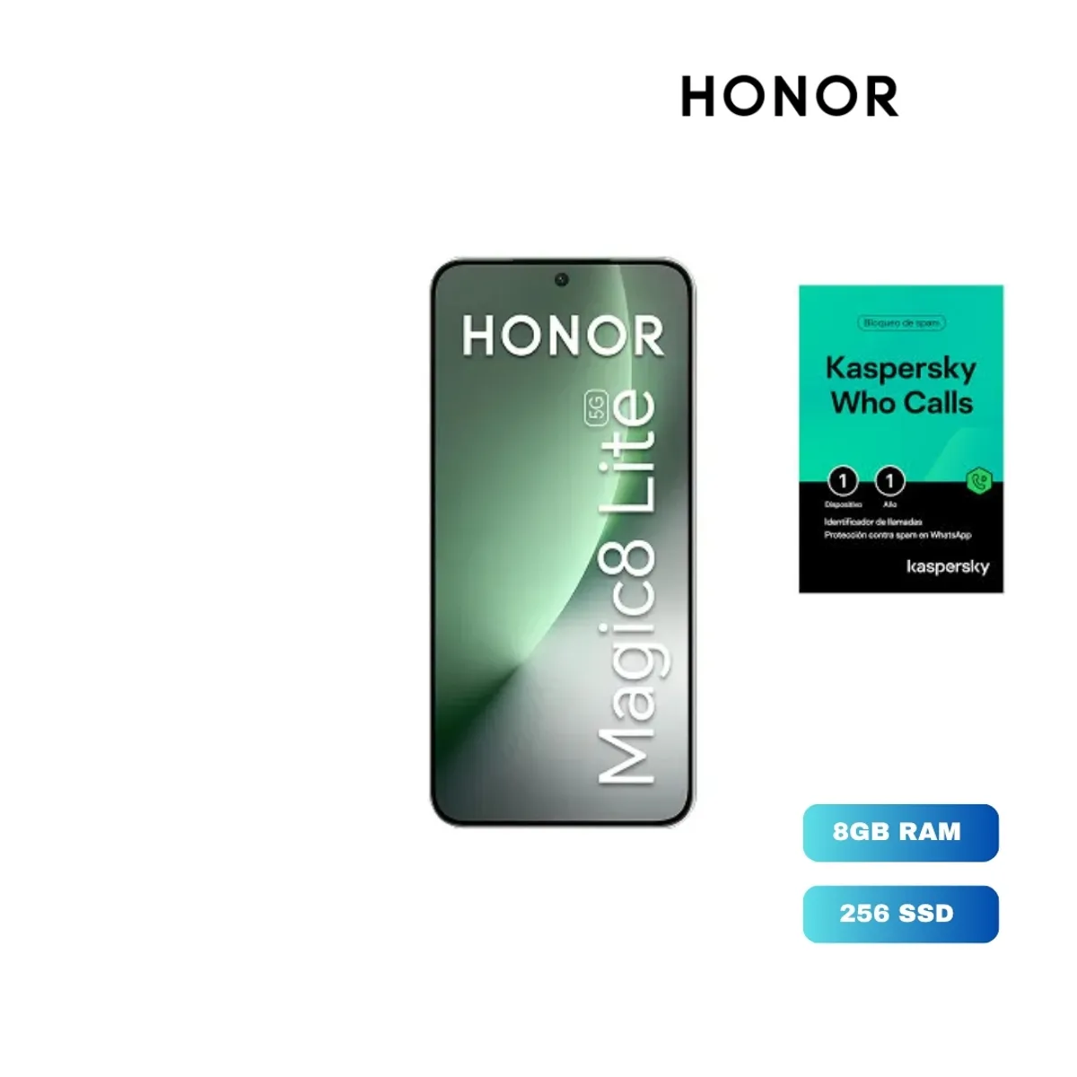 HONOR - HONOR MAGIC 8 LITE VERDE + LICENCIA KASPERSKY WHO CALLS