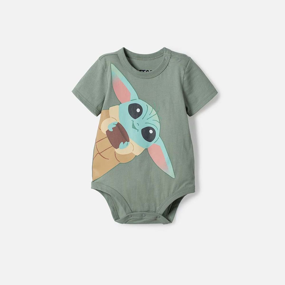 STAR WARS - Body de Mandalorian manga corta verde para bebé niño