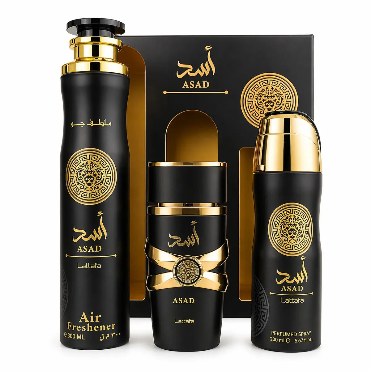 LATTAFA - Estuche Asad Lattafa - Perfume + Air Freshener + Perfumed Spray