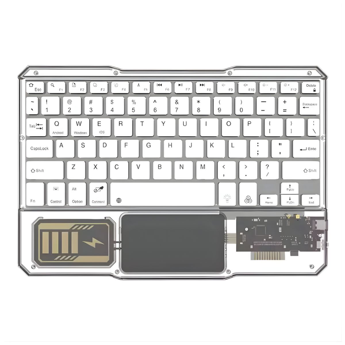 GENERICO - Combo Teclado Y Mouse Bluetooth Recargable Kb-333 Blanco