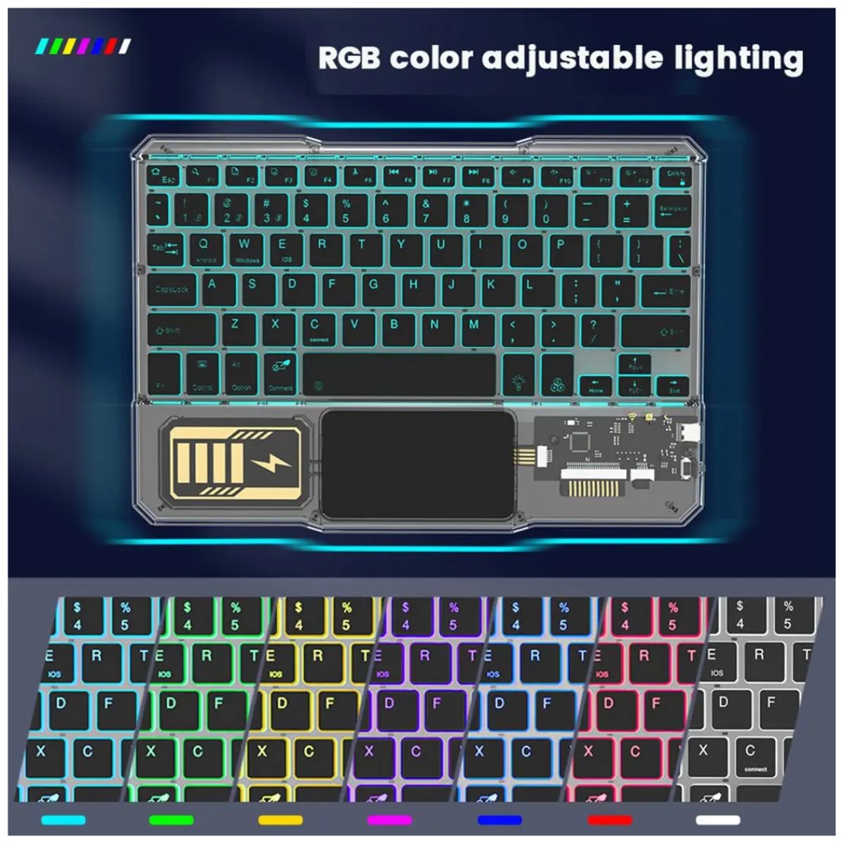 GENERICO - Combo Teclado Y Mouse Bluetooth Recargable Kb-333 Blanco