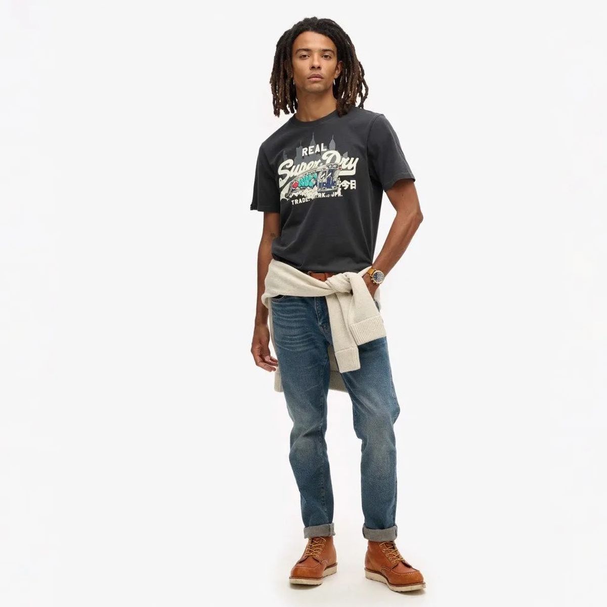 SUPERDRY - Camiseta Manga Corta Para Hombre New York Vl Graphic T Shirt Superdry