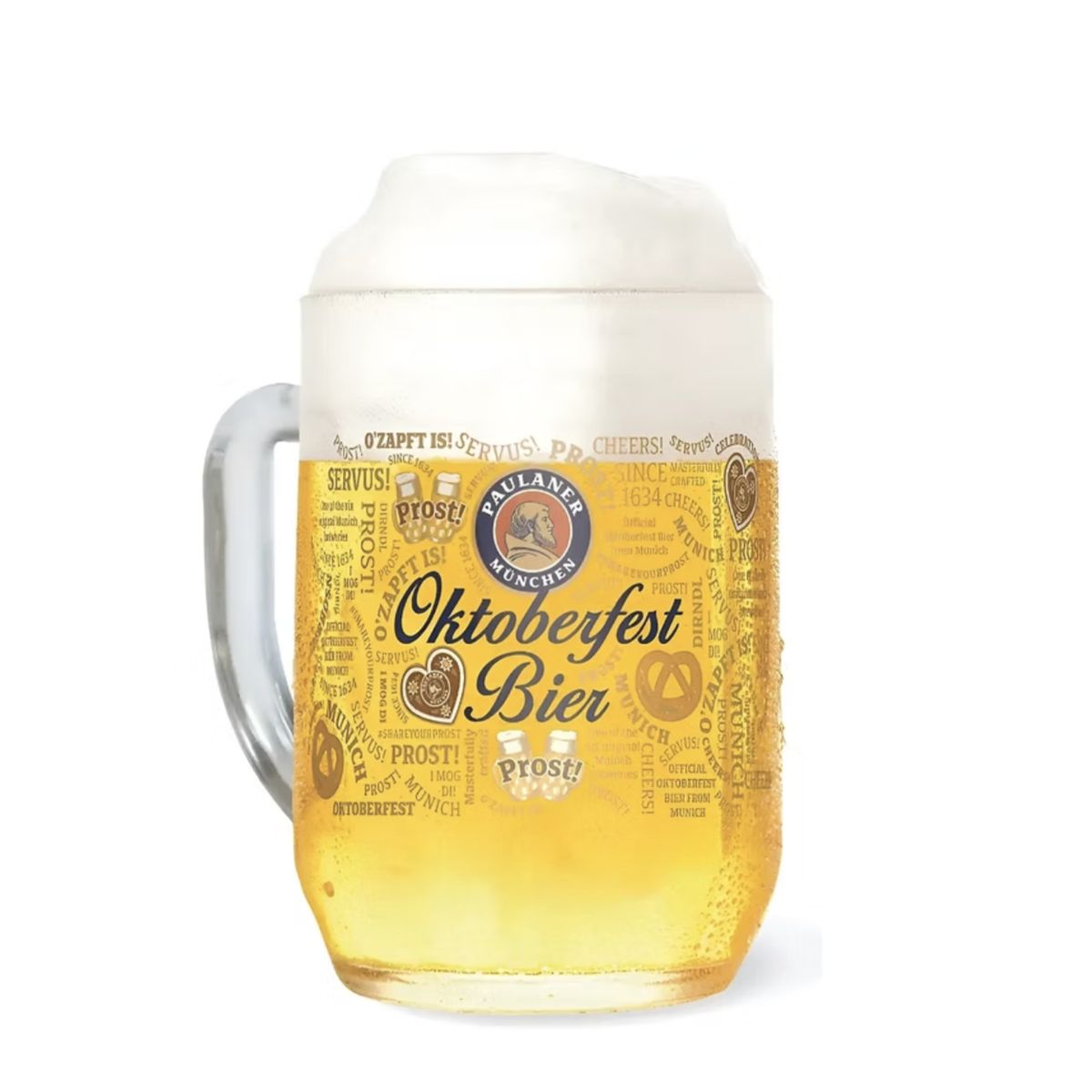 GENERICO - Jarra De Cerveza Paulaner Oktoberfest Bier de Vidrio - 500 ml