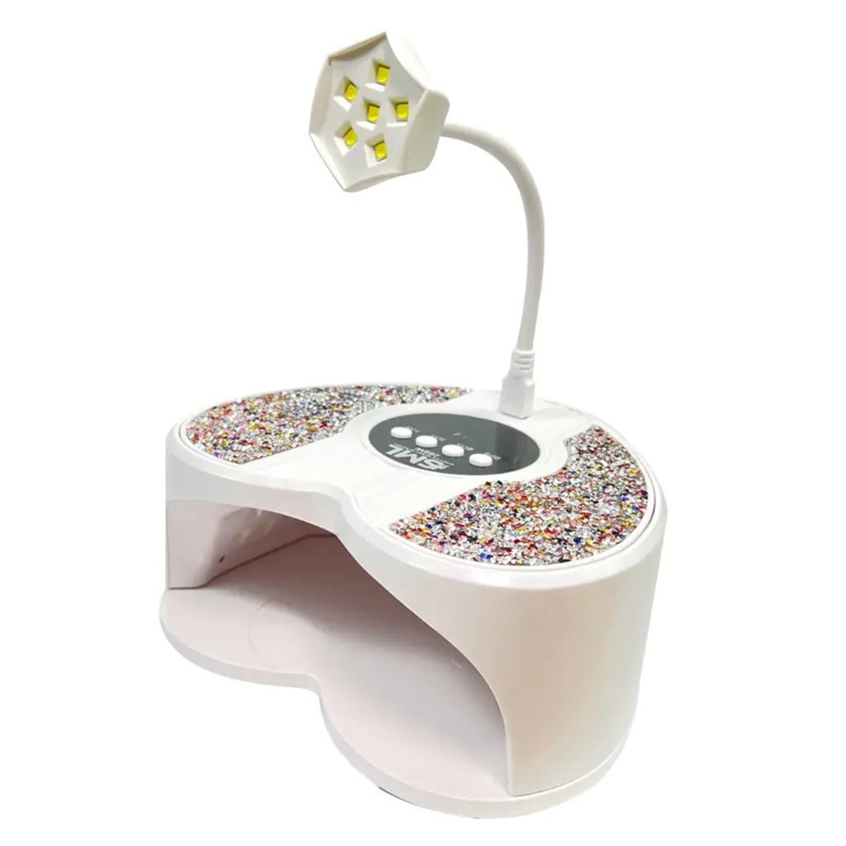 COLOR - Lampara Secador Uñas UV LED Corazon  Color Blanco