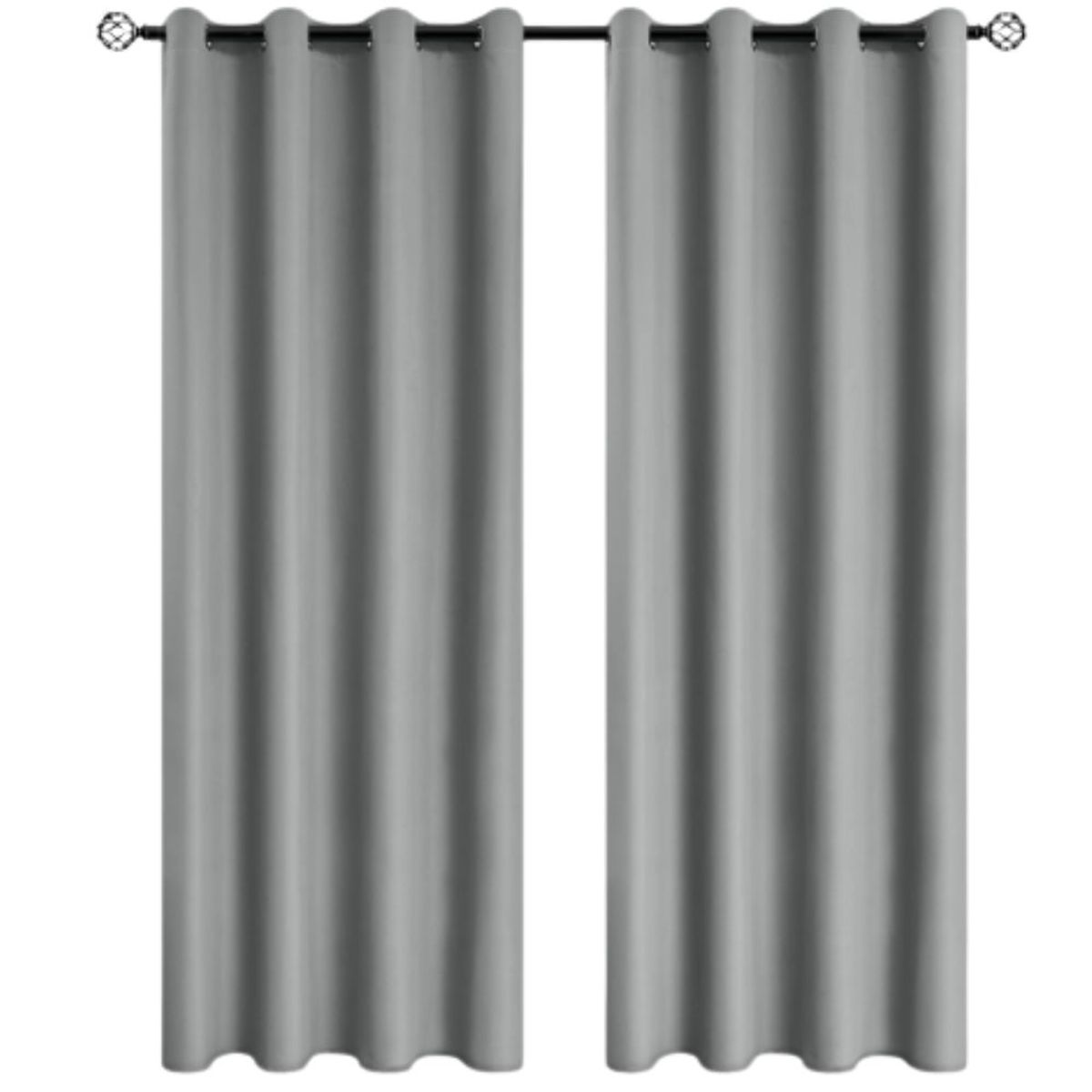 MULTIPLACE COLOMBIA - Cortina Blackout Tipo Lino Set de 2 Paños de 214 x 135 cm