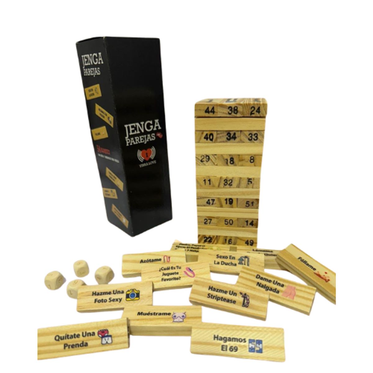 GENERICO - Jenga Erotico para Parejas 54 Piezas