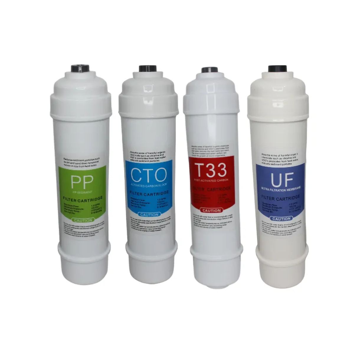 GENERICO - Filtros En Línea Polideth PP + Carbón Granulado T33+ Carbón Bloque CTO + Membrana UF