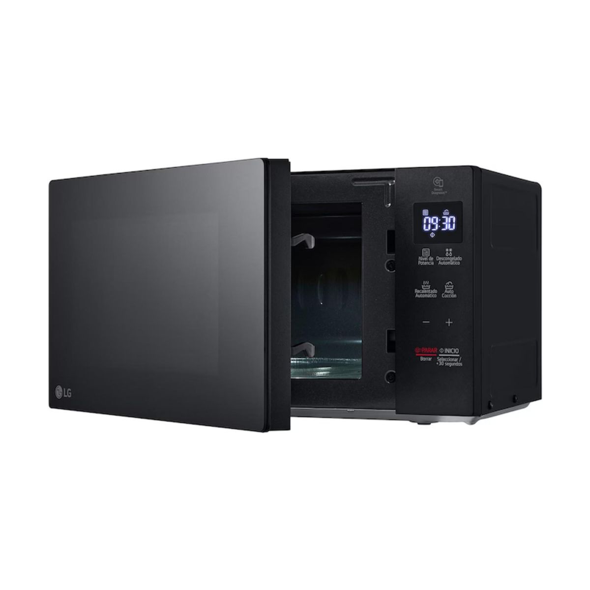 LG - Horno Microondas LG 0.7 Pies MS2032GAS Negro