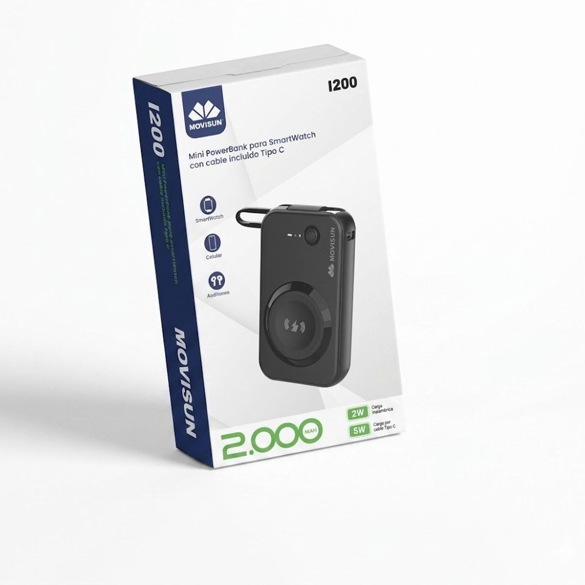 MOVISUN - Powerbank Magnético Movisun Mini Para Smartwatch I-200