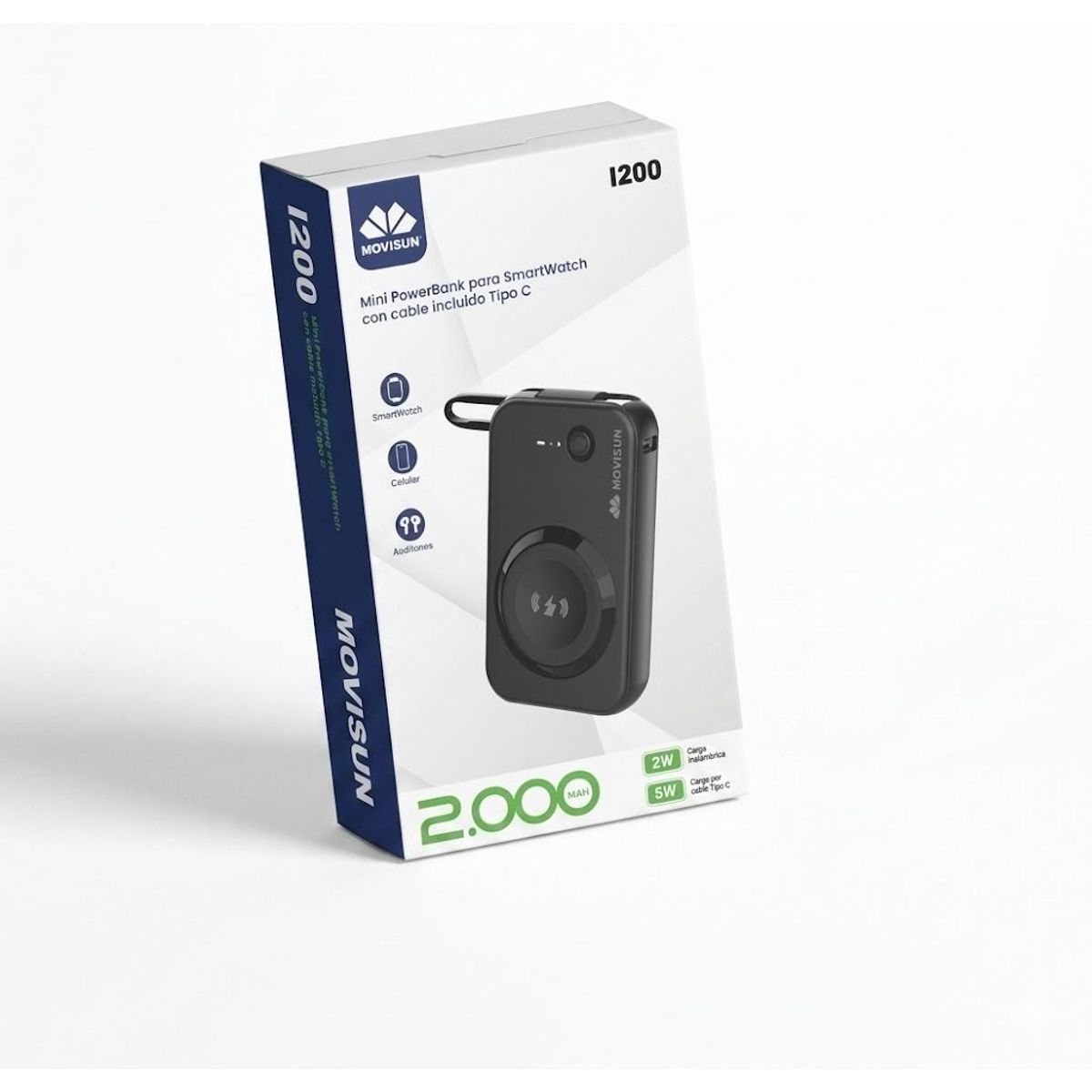 MOVISUN - Powerbank Magnético Movisun Mini Para Smartwatch I-200