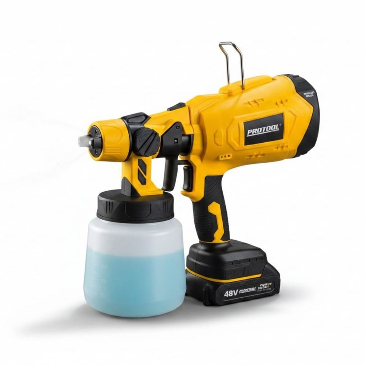PROTOOL - Pistola Eléctrica Inalámbrica Para Pintar 48v + 2 Baterías