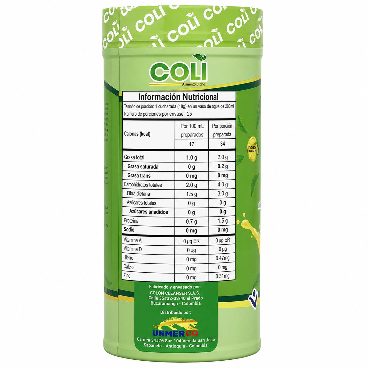 GENERICO - Coli Pack x2 Fibra Natural 450g Regulación Digestiva y Sensación de Ligereza
