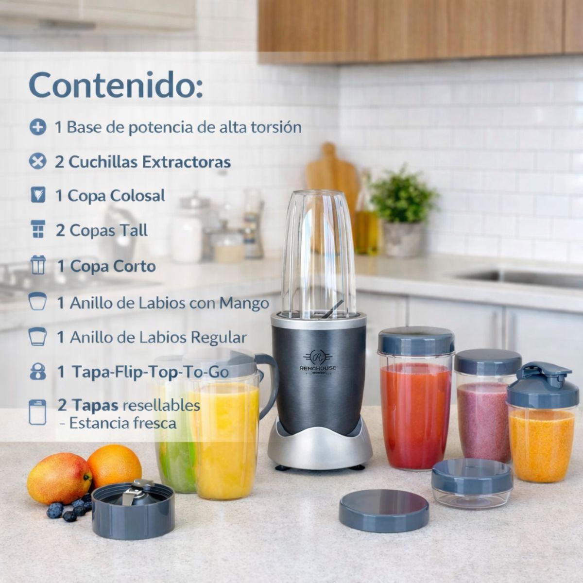GENERICO - Nutribullet Licuadora Jugos Batidos Blend Up Potente 1000w