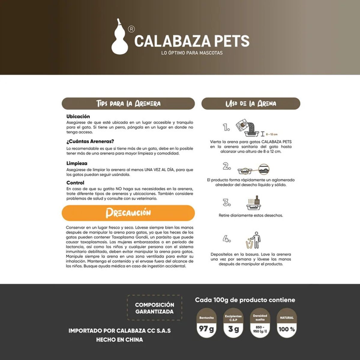 GENERICO - ARENA CALABAZA CAFE X 25KG